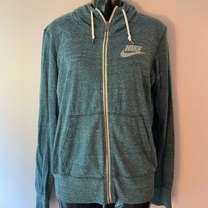 Blue/Green Nike Zip Up Hoodie